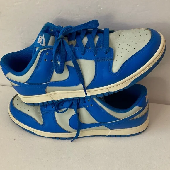 Nike Dunk low retro Vibrant Blue and Gray Detroit Lions colors men 10.5 sneakers - Picture 5 of 8